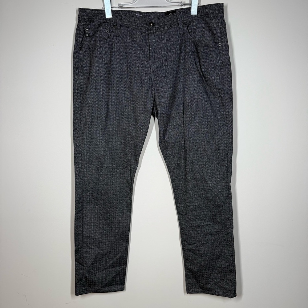 AG Everett Slim Straight Gray Herringbone Pants Men’s 38x34 Stretch